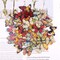 FINGOOO 100 PCS Butterfly Wooden Buttons,1 Inch Colorful 2 Holes Mixed Decorative Buttons for DIY Sewing&Wood Craft Clothes Accessories